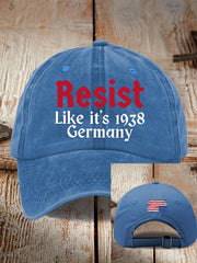 Unisex Retro Resist Like It's 1938 Germany Print Baseball Cap