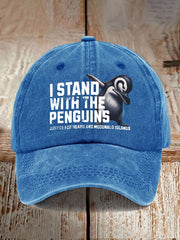 Unisex Istand With The Penguins Justice For Heard And Mcddnald Islands Print Baseball Cap
