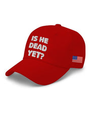 Unisex Is He Dead Yet Print Baseball Cap