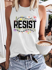 Retro Resist Not My President, Not My Voice, Not My Values, Not My Beliefs Print Vest