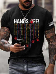 Men's Hands Off Protest Print T-Shirt
