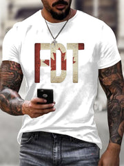 Men'S Retro Canada FDT Print T-Shirt