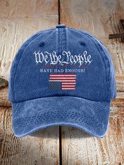 Retro We The People Have Had Enough Print Baseball Cap