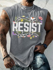 Retro Resist Not My President, Not My Voice, Not My Values, Not My Beliefs Print Vest