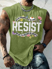 Retro Resist Not My President, Not My Voice, Not My Values, Not My Beliefs Print Vest