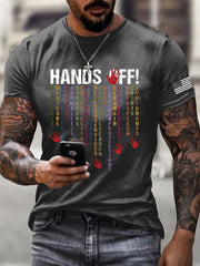 Men's Hands Off Protest Print T-Shirt