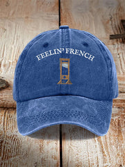 Unisex Distressed Washed Cotton Guillotine "FDT" Print Hat