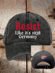 Unisex Retro Resist Like It's 1938 Germany Print Baseball Cap