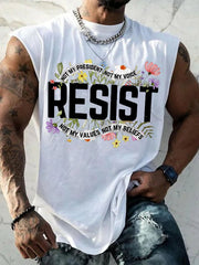 Retro Resist Not My President, Not My Voice, Not My Values, Not My Beliefs Print Vest