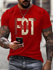 Men'S Retro Canada FDT Print T-Shirt