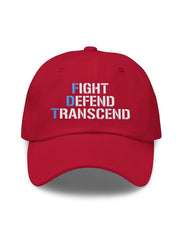 Unisex FDT Fight Defend Transcend Print Baseball Cap