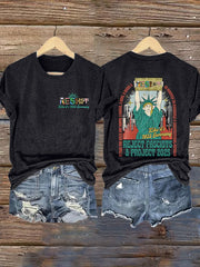 Retro Resist Like It's 1938 Germany It Took The Nazis One Month,3 Weeks,2 Days, 8 Hours And 40 Minutes To Dismantle A Constitutional Republic. Reject Fascists & Project 2025 Print T-Shirt