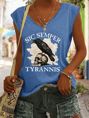 Women's Sic Semper Tyrannis Print Casual Vest