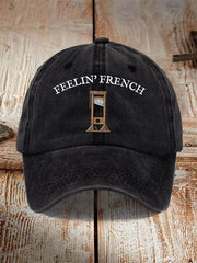 Unisex Distressed Washed Cotton Guillotine "FDT" Print Hat