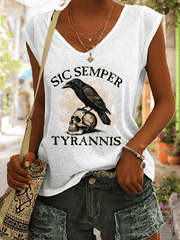 Women's Sic Semper Tyrannis Print Casual Vest