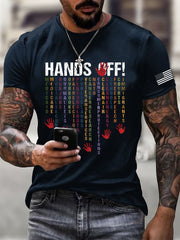 Men's Hands Off Protest Print T-Shirt
