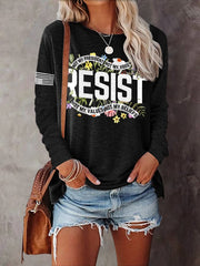 Retro Resist Not My President, Not My Voice, Not My Values, Not My Beliefs Print T-Shirt