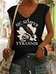 Women's Sic Semper Tyrannis Print Casual Vest