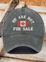 Unisex Canada We Are Not For Sale Printed Baseball Cap