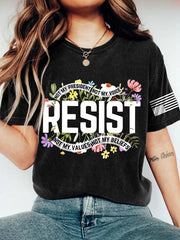 Retro Resist Not My President, Not My Voice, Not My Values, Not My Beliefs Print T-Shirt