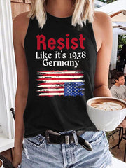 Women's Retro Resist Like It's 1938 Germany Print Vest