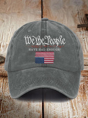 Retro We The People Have Had Enough Print Baseball Cap