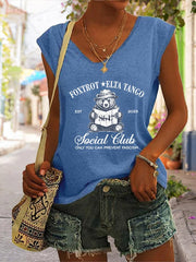 Women's Fashion Print Casual Vest