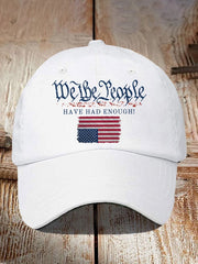 Retro We The People Have Had Enough Print Baseball Cap