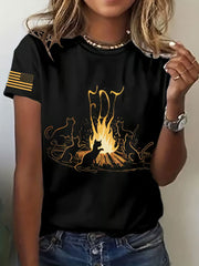 Women's FDT Printed Casual T-Shirt