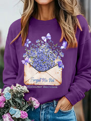 Women's Forget-Me-Not Alzheimer's Awareness Sweatshirt