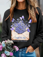 Women's Forget-Me-Not Alzheimer's Awareness Sweatshirt