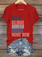 Women's FDT Bring Abrego Garcia Home Now Printed T-Shirt