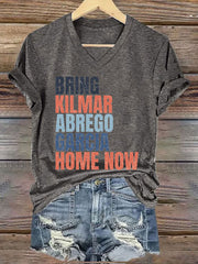 Women's FDT Bring Abrego Garcia Home Now Printed T-Shirt