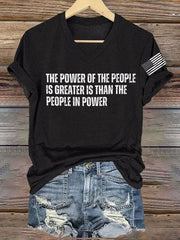Women's FDT The Power of People Is Greater Printed T-Shirt