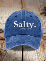 Unisex-Mütze mit „Be Salty“-Print
