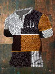 Lässiges Oberteil mit Faith-Kreuz-Print für Herren