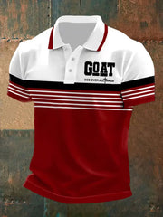 Men's Retro Faith “ Goat God Over All Things” Casual Printed Shirt