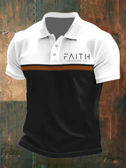 Men's Faith Stripes Print Casual