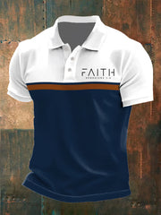 Men's Faith Stripes Print Casual