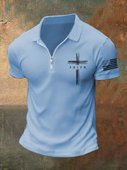 Lockeres Basic-T-Shirt mit V-Ausschnitt und Aufdruck für Herren, kurzärmlig