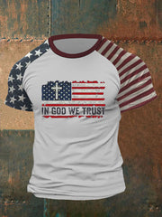 Herren-T-Shirt mit Aufdruck „In God We Trust“