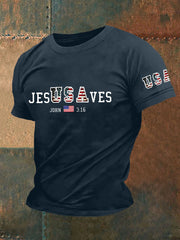 Jesusaves Kurzarm-T-Shirt für Herren