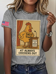 Women's FDT Taco Chickens Out Printed T-shirt