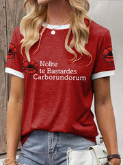 Women's Handmaid FDT Women's Rights Don't Let The Bastards Grind You Down Printed T-shirt