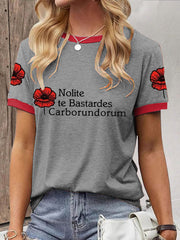 Women's Handmaid FDT Women's Rights Don't Let The Bastards Grind You Down Printed T-shirt