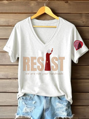 Women's We Are Not Your Handmaids FDT Women's Rights Printed T-shirt