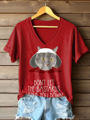 Women's Handmaid FDT Women's Rights Don't Let The Bastards Grind You Down Printed T-shirt