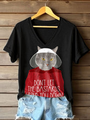 Women's Handmaid FDT Women's Rights Don't Let The Bastards Grind You Down Printed T-shirt