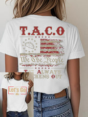 Women's Fdt 8647 Taco Printed T-Shirt