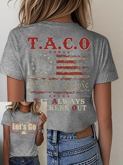 Women's Fdt 8647 Taco Printed T-Shirt